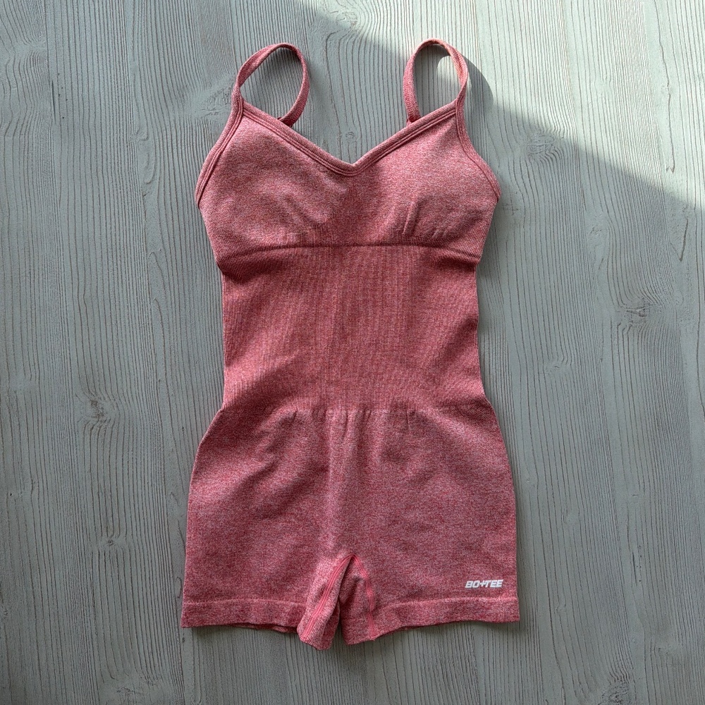 Bo and Tee Pink/Coral Romper